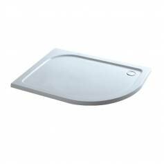 Offset Quadrant Stone Shower Enclosure Tray - 900x760mm Left 